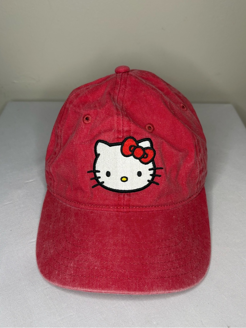 Sanrio Hello Kitty Red and White Embroidered Hat